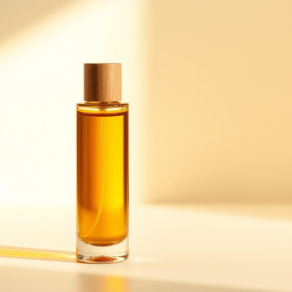 Nourishing Rosehip Face Oil bottle photographed on warm ivory plaster